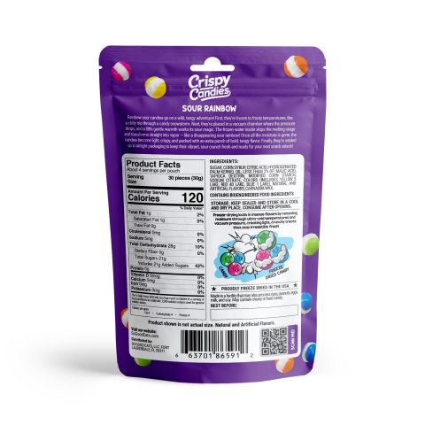 Freeze Dried Rainbow Sour Candies - Thumbnail 4